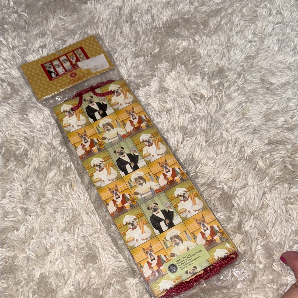 Vintage Unopened “Carol Lee” 2003 Design Dog Gift Bags Set of 5 Wine Gift Bags